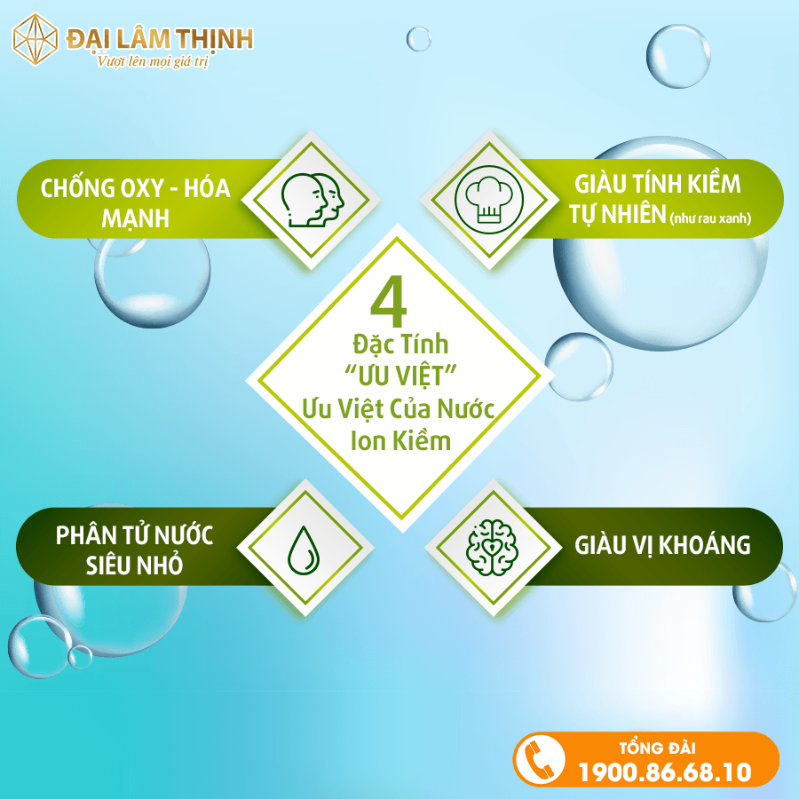 4 đặc tính nước kangen
